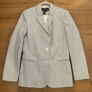 Ralph Lauren cotton striped blazer - size medium